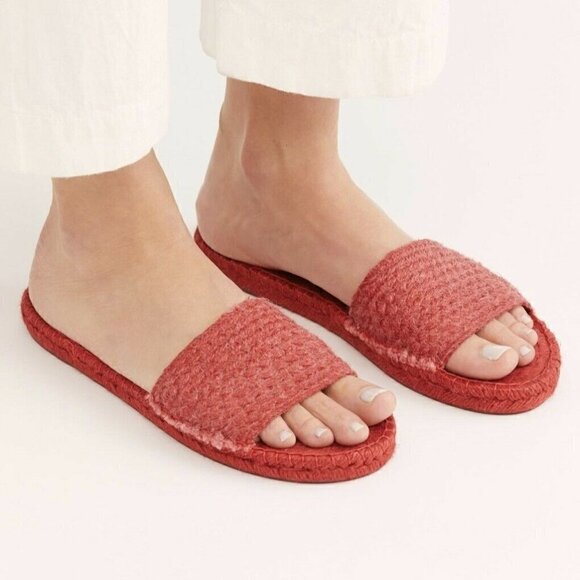 NEW Free People Beach Front Espadrille Slides 7 - Picture 2 of 11